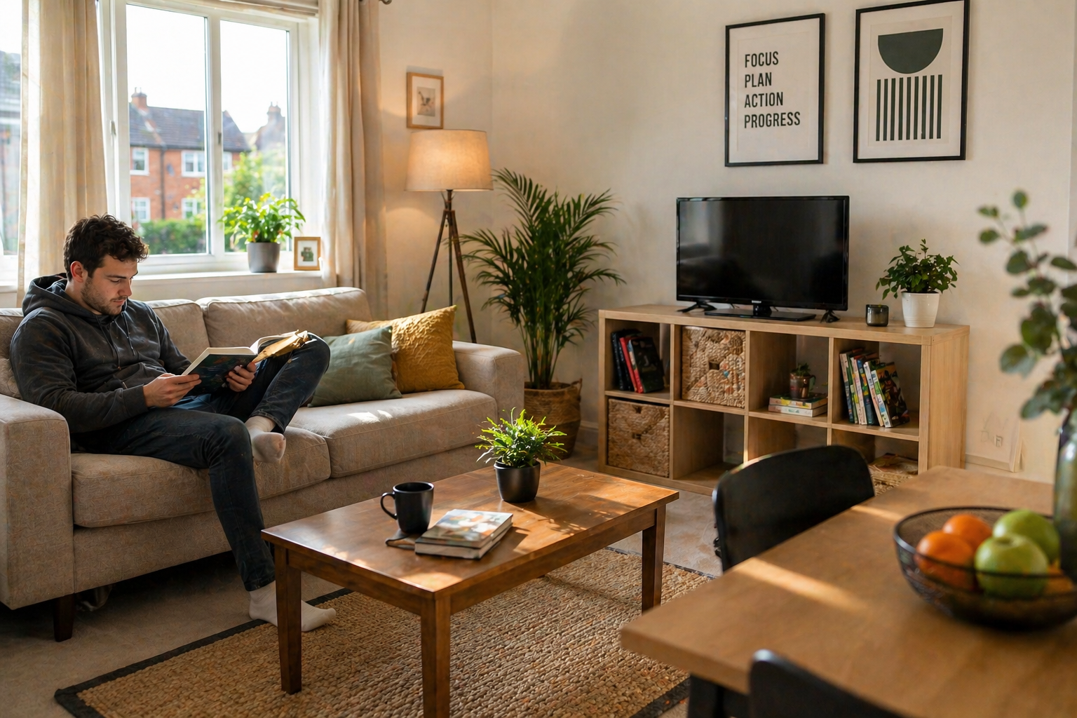 Housing management team reviewing plans